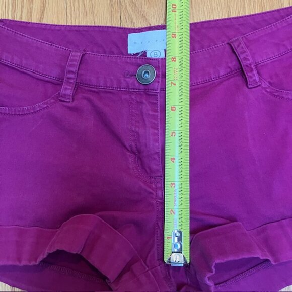 Kensie Magenta cuffed shorts size 8 - Picture 5 of 6